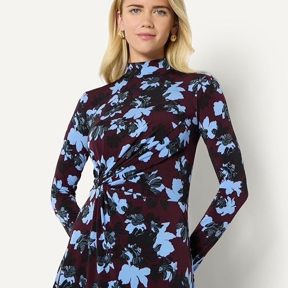 Floral Long Sleeve Midi Dress image 4